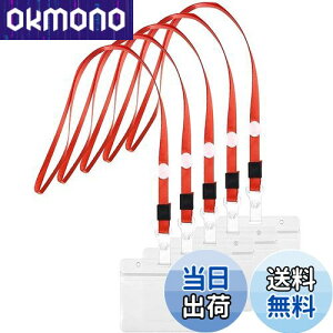 【送料無料】Aumesa Rano 20枚セット 名札 ネームホルダー 首掛け 名刺 ID カード ホルダー ネックストラップ 吊り下げ イベント スタッフ パス パスケース 名刺 社員証 ケース 入れ PVC製 首かけ