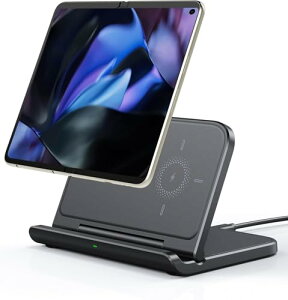 【送料無料】【Pixel Fold/9 Pro Fold、Galaxy Z Fold対応】ワイヤレス充電器、 Pixel Fold/9 Pro Fold、Galaxy Z Fold 7/6/5/4/3対応、折り畳み式 充電スタンド (アダプタ別売り)、SwanScout 503S