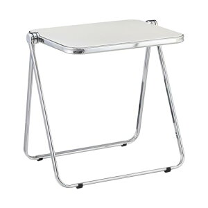 【送料無料】KAIHAOWIN 折りたたみテーブル クリア 50x64x70cm 透明テーブル フォールディングテーブル 折り畳みデスク テーブル コンパクト 角が丸い 折り畳み 机 軽量 北欧 インテリア