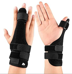 【送料無料】NEYORIKA 指サポーター ばね指 腱鞘炎 骨折 突き指 固定 親指 中指 小指 薬指 人差し指 フィンガーラップ 左右兼用 男女兼用 ブラック 黒 親指用