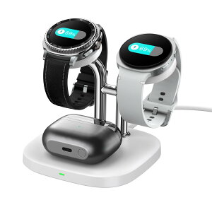 【送料無料】SwanScout 704Sウォッチ充電器、Galaxy Watchとイヤホン用デュアル充電器 Galaxy Watch 6/6 Classic/5 Pro/5/4/3/Active 2 & Galaxy Buds2 Pro対応(アダプター別売り)