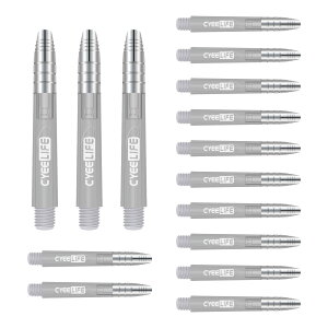 【送料無料】CyeeLife 15pcs ダーツシャフト・バレル,アルミニウムと透明なプラスチックの部品(マルチカラーとマルチサイズオプション)
