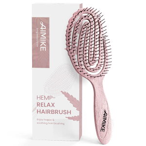 �y���������zAIMIKE Hemp-Relax �f�^���O�����O�u���V ������� �w�A�u���V ���ɂ₳���� ���܂Ȃ��u���V ���Ƀt�B�b�g �E�F�b�g���h���C�u���V �T���T���� �X�P���g���u���V �E�F�b�g �w�A