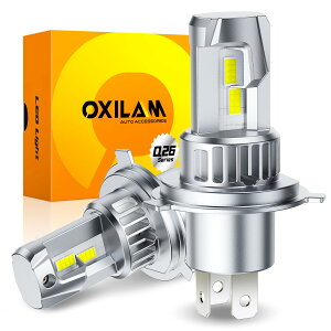 【送料無料】OXILAM LED ヘッドライト 車検対応 5倍明るさUP 6500K ホワイト 高輝度LEDチップ搭載 爆光 取り付け簡単 光軸調整フリー DC12-18V IP68防水 ファンレス 静音 ハロゲンサイズ 一体型 ポン付