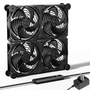 【送料無料】Novonest 冷却ファン 静音 ミニファン 扇風機小型 換気扇 冷却クーラー 5段階風量調節 120mm DC12V