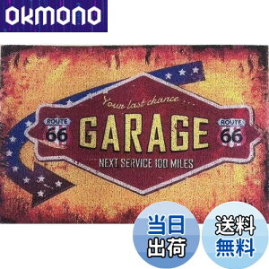 【送料無料】speed mao アメリカン ヴィンテージ風 雑貨 ガレージ 玄関マット 屋外 土足用 色:バリエーション、サイズ:40cm×60cm