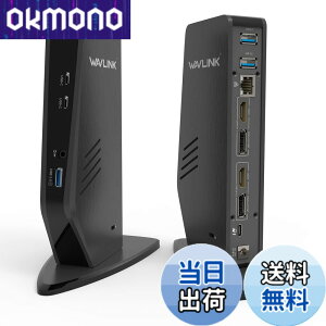 �y���������zWAVLINK USB 3.0A/type-C-�f���A�� HDMI �A�_�v�^�[ 4K�o�� �~�j�h�b�L���O�X�e�[�V���� �F�F���A�T�C�Y�F�c�u��USB-c ���j�o�[�T���h�b�L���O�X�e�[�V���� PD 65W