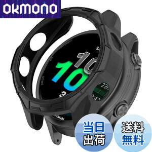 �y���������zHeeNia Garmin �Ή� �P�[�X �V���R���ގ� �ی�P�[�X �J�o�[ �Ռ��z�� ���y�� �_�� �Ռ��h�~ �C�菝�h�~ �ی�J�o�[�p �F�F�u���b�N�A�T�C�Y�FGarmin Forerunner 570 47mm