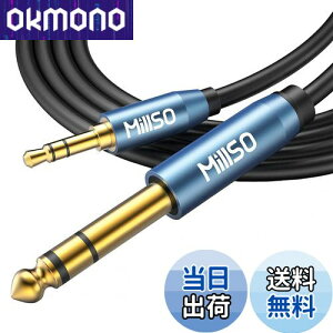 yzMillSO 6.35mm 3.5mm ϊP[u IX-IX I[fBIϊP[u 3.5mm~jvO to 6.35mmWvO 24bL XeIP[u 2.4m u[