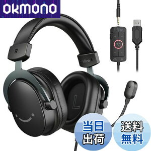 yzFIFINE Q[~OwbhZbg 7.1TEhTEh L 3.5mm/USBڑ 50mmhCo[ ESw}CNt PC/X}z/Nintendo Switch/PS4/PS5ɑΉ ʒ߉\ ^ Q[ 