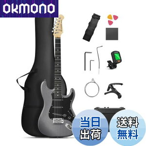 【送料無料】Donner エレキギター 初心者セット STタイプ SSSピックアップ 39インチ フルサイズ ミニアンプ付き 専用ケースとチューナーなどアクセサリー9点セット DST-80B マットブラック