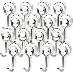 �y���������zMAGXCENE 16�Z�b�g �����̓}�O�l�b�g �t�b�N ���� �l�I�W������ ���a20mm �X�e�����X�� �h�K �h�� ���΃t�b�N ��]�� �Ǌ|���t�b�N ���Εt�� �d�q�����W �①�� �L�b�`�� ���� �E