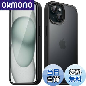 �y���������zJETech �}�b�g�P�[�X iPhone 15 Plus 6.7�C���`�p �ϏՌ����~���^���[�O���[�h�̗����h�~ ������̔������̔w�ʓd�b�J�o�[ �w��h�~ (�u���b�N)