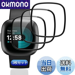 y3Zbgz Ή Fitbit Versa4 / Serse2 tB KXtB 3 PET Yf@ ߗ Ή Fitbit Versa4 یtB 3DȖʃJo[ Ή Fitbit Serse2tیtB LYh~ ϏՌ 