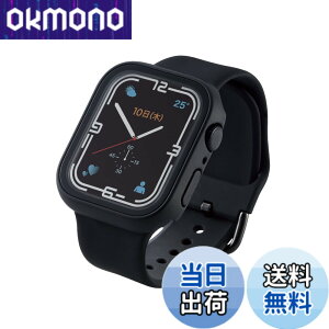 �y���������z�G���R�� Apple Watch (�A�b�v���E�H�b�`) �P�[�X �J�o�[ 45mm [Apple Watch 8 7 �Ή�] �t���J�o�[�P�[�X �v���~�A���K���X �Z���~�b�N�R�[�g �u���b�N AW-21AFCGCBK