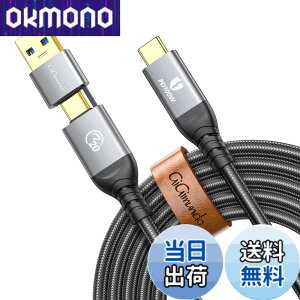 �y���������zGiGimundo USB 3.2 Gen 2x2 �P�[�u�� 2-in-1 USB-A/C to USB-C�y20gbpS�����f�[�^�]�� 4K 100W�}���[�d 4K@60Hz�f���o�� PD�Ή� �zThunderbolt 3/MacBook/iPad Pro/Switch��Type-C�@��Ή�(2m)