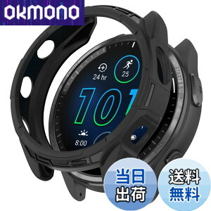 �y���������z�mRuenTech�n�Ή�GARMIN Forerunner 965�P�[�X �ی�P�[�X Garmin Forerunner 965�p�J�o�[ 6�F�I �\�t�g�V���R���� �v���e�N�^�[�J�o�[ �ϏՌ� �y�� ���t���ȒP (�u���b�N)