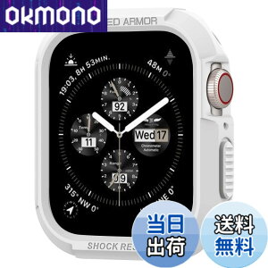 �y���������zSpigen Apple Watch �P�[�X 41/40mm�yApple Watch SE3/9/8/7/SE2/SE/6/5/4 �Ή��z���� �Ռ��z�� ���h�~ �ϏՌ� �ی�J�o�[ �A�b�v���E�H�b�`�P�[�X ���M�b�h�E�A�[�}�[ 061CS24482 (�z���C�g)