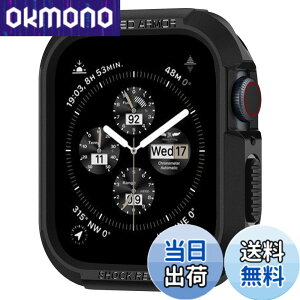 �y���������zSpigen Apple Watch �P�[�X 45mm 44mm�yApple Watch SE3/9/8/7/SE2/SE/6/5/4 �Ή��z���� �Ռ��z�� ���h�~ �ϏՌ� �ی�J�o�[ �A�b�v���E�H�b�`�P�[�X ���M�b�h�E�A�[�}�[ 062CS24469 (�}�b�g�E�u���b