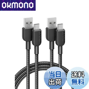 �y���������z�y2�{�Z�b�g�zAnker 310 ���ϋv�i�C���� USB-C & USB-A �P�[�u�� USB 2.0 �t���X�s�[�h�[�d iPhone 16 Galaxy LG Android�e��Ή� (1.8m 2�{�Z�b�g)