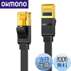 �y���������zUGREEN LAN�P�[�u�� CAT7 15M �t���b�g 10Gbps/600MHz �J�e�S���[7 CAT7���� RJ45 �����b�L�R�l�N�^ STP �ܐ܂�h�~ ���� �V�[���h ���f�� ���[�^ PS3 PS4 Xbox���ɑΉ�