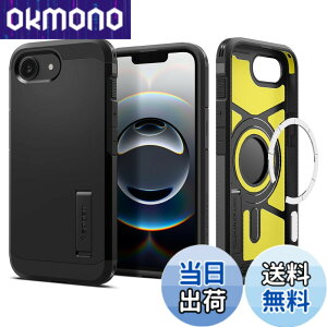 �y���������zSpigen �y�n��19�N�̋Z�p�́z iPhone 17e / 16e �P�[�X MagSafe �}�O�l�b�g���� �X�^���h ��� �}�b�g �ϏՌ� �ČRMIL�K�i �^�t�E�A�[�}�[�iAI�j�E�}�O�t�B�b�g ACS09137 (�u���b�N)