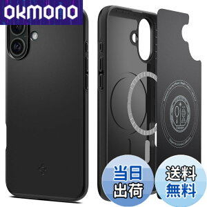 �y���������zSpigen �y�n��18�N�̋Z�p�́ziPhone 16 �P�[�X MagSafe�Ή� �ϏՌ� ���^ �y�� �}�b�g �ČRMIL�K�i �V���E�t�B�b�g�E�}�O�t�B�b�g ACS08186 (�u���b�N)