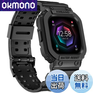 �y���������zamBand Fitbit Versa 4/ Fitbit Versa 3/ Fitbit Versa 2/ Fitbit Versa Lite/Fitbit Sense 2/ Fitbit Sense�o���h �P�[�X�t�� �ی�P�[�X �X�g���b�v ���ȃX�|�[�c�v���e�N�^�[ �� �F�F�u���b�N�A�T�C�Y�FFi