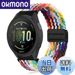 �y���������z[KeeFos] 20mm �o���h Garmin(�K�[�~��) Forerunner 570 42mm/165/245/645/Approach S50/S44/Vivoactive 6/Vivoactive 5/Venu Sq 2/Venu 2 Plus �Ή� �����o���h �i�C�����f�� ���C�o�b�N�� �}�O�l�b�g���o�b�N�� ��