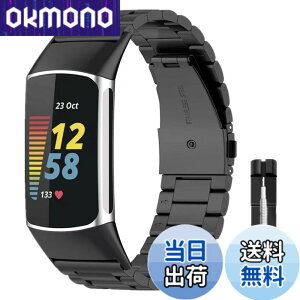 �y���������zAnkersaial �o���h �Ή� Fitbit Charge 6/ Fitbit Charge 5,�����o���h �r�W�l�X�� �X�e�����X�� �T�C�Y���߉\ �����H��t�� �����x���g �ւ��x���g �R���p�`�u�� �F�F�u���b�N�A�T�C�Y�F