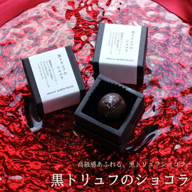 ホワイトデー お返し チョコ 黒トリュフのショコラ 1個 （手提げ袋付き） チョコレート 人気 スイーツ ギフト 高級 チョコ 1粒 プレミアム プレゼント お菓子 お返し カトルフィユ 広島 WD