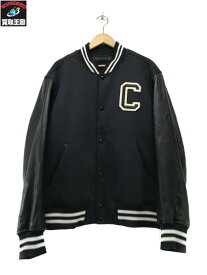 COACH Varsity Jacket(XL)ネイビー黒【中古】