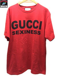 GUCCI/20SS/SEXINESS/プリントTee/M/レッド/616036-XJCK1【中古】