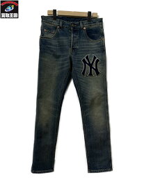 GUCCI×New York Yankees デニムパンツ Size28 グッチ ニューヨーク ヤンキース【中古】