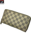 LV ダミエ・アズール ジッピー・ウォレット 旧型 N60019 本体のみ ダメージあり ルイ ヴィトン LOUIS VUITTON 長財布 ロングウォレット【中古】