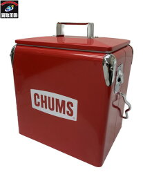 CHUMS スチールクーラーボックス 12L RED チャムス 小型ハードクーラーボックス アウトドア キャンプ【中古】[▼]