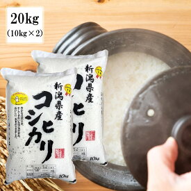 【 新潟県産 コシヒカリ 】 ( 20kg ( 10kg x 2袋 )) 令和5年産 (20キロ) お米 令和5年 米 新潟 こしひかり 新潟産 おこめ こめ 新潟米 米20キロ ギフト お中元 ブランド米 白米 精米 コメ 美味しい米 米20kg お米20キロ お祝い 贈り物 送料無料