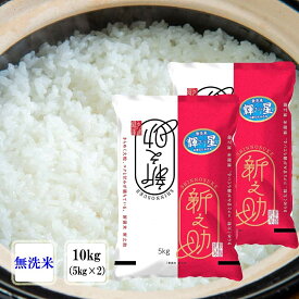 無洗米 【 新潟県産 新之助 】 ( 10kg ( 5kg x 2袋 )) 令和7年産 令和7年 白米 米 お米 7年 精米 新潟米 美味しい米 おいしいお米 お米5キロ 米10kg お米10キロ ブランド米 高級米 新潟 美味しい お取り寄せ ギフト プレゼント 贈り物 送料無料