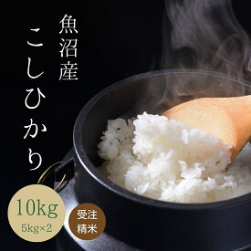 受注精米 【 新潟県 魚沼産コシヒカリ 】 ( 10kg ( 5kg x 2袋 ) ) 令和7年産 送料送料無料 お米 米 魚沼 ブランド米 魚沼産こしひかり 新潟こしひかり 白米 コメ 新潟米 お米10キロ 米10kg 高級米 父の日 お中元 お取り寄せ 新潟産 内祝い