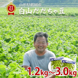 楽天ランキング受賞 【8月中旬以降発送】 白山 だだちゃ豆 1.2kg/1.8kg/3.0kg (600g×2袋/3袋/5袋) 山形県鶴岡産 白山村産 だだ茶豆 枝豆 えだまめ 送料無料 ※沖縄は別途送料追加