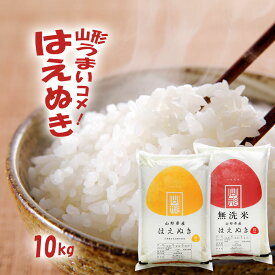 山形県産 はえぬき 10kg 無洗米/白米/玄米 令和5年産 (5kg×2袋) 送料無料 (沖縄は別途送料追加) お米 10キロ おこめ コメ