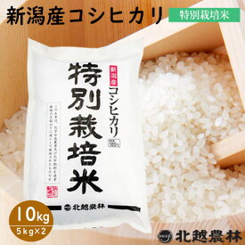 新潟産コシヒカリ特別栽培米10kg(5kg×2袋) ※真空パック選べます（密封新鮮パック）令和7年産 米 10kg 送料無料 こしひかり 新潟 白米 北越農林 取り置きOK 精米仕立て