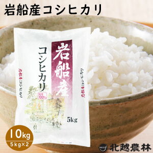令和7年産新米 岩船産コシヒカリ10kg(5kg×2袋) 米 10kg 送料無料 こしひかり 新潟 白米 北越農林
