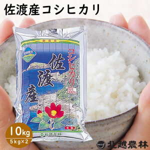 令和7年産新米 佐渡産コシヒカリ10kg(5kg×2袋) 米 10kg 送料無料 こしひかり 新潟 白米 精米 北越農林