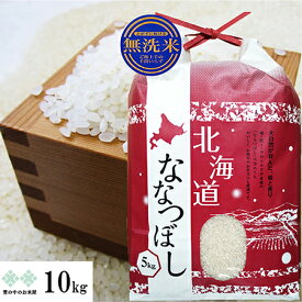 無洗米 ななつぼし 10kg(5kg×2) 北海道産 令和5年産　お米 白米 精米 送料無料（沖縄、離島を除く） 紙袋