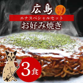 エナスペシャル 3枚入り 広島のお好み焼き 肉玉そば お取り寄せ 1枚550g×3 ギフト 夜食 手軽 レンジで簡単 広島焼き