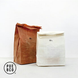 【マラソンP最大47.5倍+10%オフ】PUEBCO[プエブコ]GROCERY BAG 9L[グロサリーバッグ 収納 バッグ マチ付 コットン 綿 ワックス加工 整理 収納 インテリア]☆