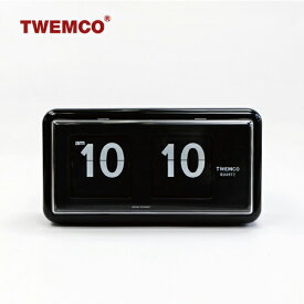 【ポイント最大46倍】【動画あり】TWEMCO[トゥエンコ]テーブルクロック QT-30 ブラック[置時計 壁掛け時計 パタパタ式 コンパクト レトロ インテリア]☆