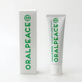 【マラソンP最大47倍】ORALPEACE[オーラルピース]Clean&White[歯磨き粉 ホワイトニング 80g 口腔ケア]☆