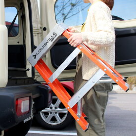 Louisville Ladder[ルイビルラダー]ファイバーステップ 2ft（60cm）オレンジ[脚立 はしご 踏み台 3段 高さ60cm 耐荷重135kg 折り畳み 軽量 オレンジ ガレージ]☆